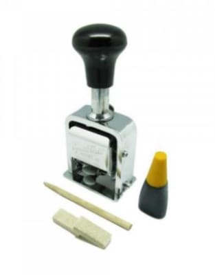 FOLIADORA METALICA,6 DIGITOS DE 4,5 MM.