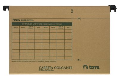 CARPETA COLGANTE TORRE KRAFT B/PLASTICA