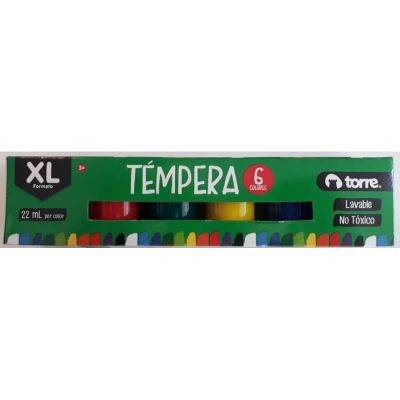TEMPERA 6 COLORES TORRE