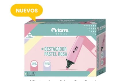 DESTACADOR PASTEL ROSADO TORRE