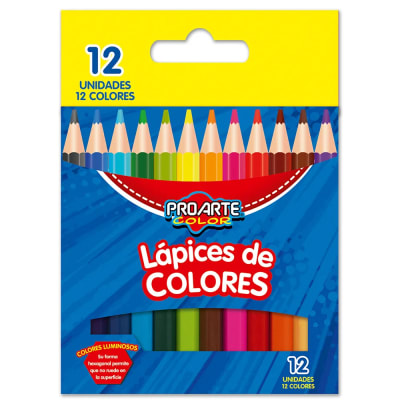 LAPICES DE COLOR PROARTE  12 CORTOS