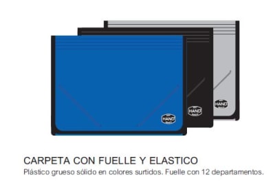 CARPETA C/FUELLE Y ELASTICO.12 DEP.OFICIO