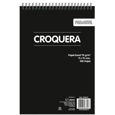 CROQUERA PROARTE 09X13 CM 100 HOJAS