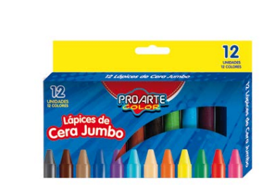 LAPICES CERA PROARTE 12col.EXTRA GRUESOS