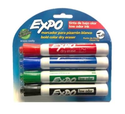 MARCADOR PIZARRA EXPO TJX4 COLORES BASICOS