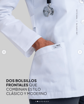 DELANTAL MUJER POLAR BEAR LAB COATS PB6000 WHT