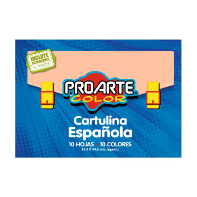 EST.CARTULINA ESPAÑOLA 10 HJS 10 COL. 24,8x34,6 CM