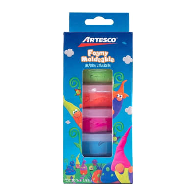 Foamy Moldeable x 6 colores Neón ARTESCO