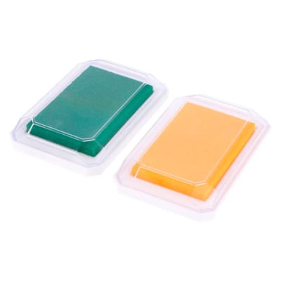 Set 2 tintas colores verde y amarillo