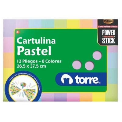 BOLSON CARTULINA PASTEL 12HJS. TORRE