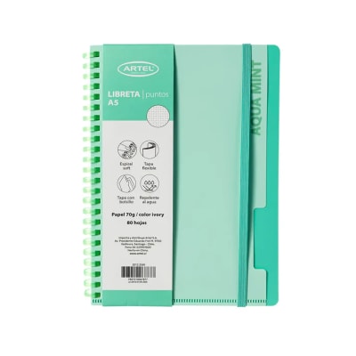 Libreta anillo soft A5 pastel