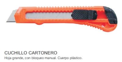 CUCHILLO CARTONERO.HOJA GRANDE.HAND