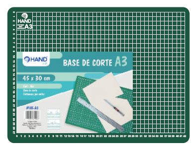 BASE DE CORTE 45X30CM 3MM A3 VERDE HAND