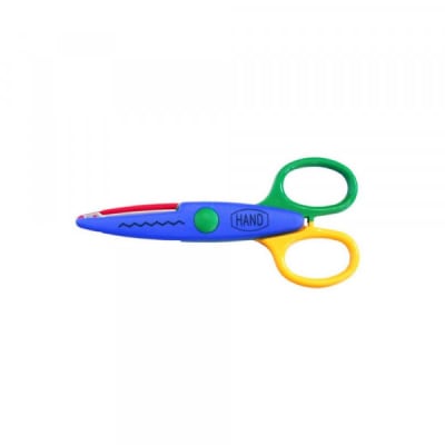 TIJERA ZIG-ZAG.PLAST/METAL.T13.5cmHAND