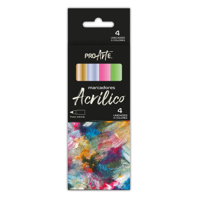 MARCADORES ACRILICOS PROARTE 3MM. 4 UNI.