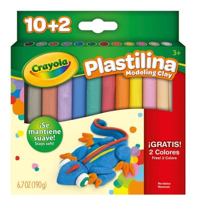 PLASTICINA CRAYOLA 12 UNIDADES REDONDA
