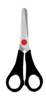 TIJERA ESCOLAR 5 1/4 PULG. PLAST/METAL NEGRO PTA. ROMA FULTONS