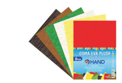 GOMA EVA PLUSH 6 HOJAS 20x30cm HAND