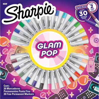 Marcador Sharpie Glam Pop Ruleta 30 colores surtidos