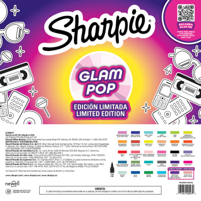 Marcador Sharpie Glam Pop Ruleta 30 colores surtidos
