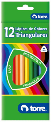 LAPIZ 12 COLOR LARGO TRIANG IMAGIA