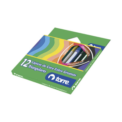LAPIZ CERA 12 COLOR TRIANG IMAGIA