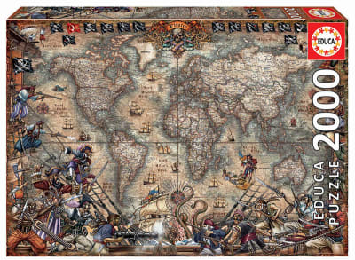 PUZZLE 2000 PCS 96x68cm MAPA DE PIRATAS