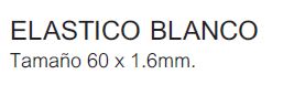 ELASTICO BLANCO 60x1.6mm 100g HAND