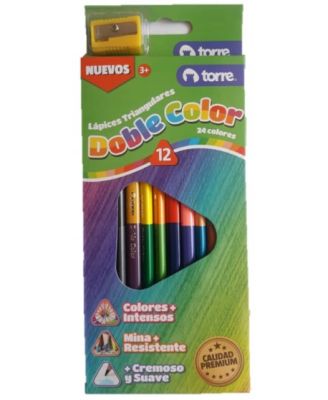 LAPIZ  DOBLECOLOR 12X24 TRIANG IMAGIA
