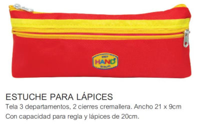 ESTUCHE LAPICES. 3 DEPART..TAM.21x9 CMS.