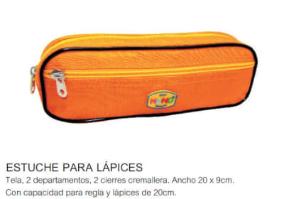 ESTUCHE LAPICES.PLAST.2 DEPT.T.20x9 CMS.