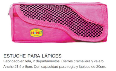 ESTUCHE LAPICES PLAST.2 DEPT.21.5x8 CMS.