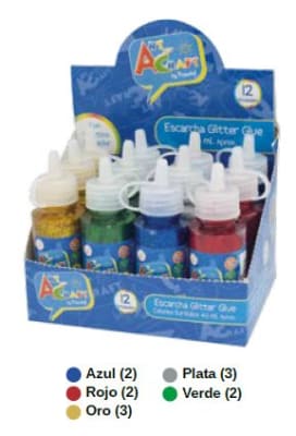 ESCARCHA GLITTER GLUE 40 ML ART & CRAF (SURTIDO)