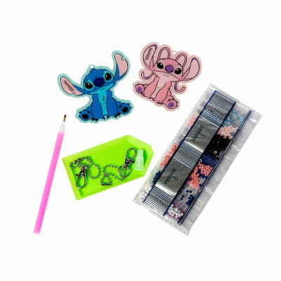 Set 2 colgantes crystal painting Stitch