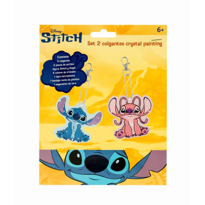 Set 2 colgantes crystal painting Stitch
