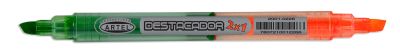 Destacador 2x1 verde / anaranjado