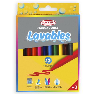 Est. 12 Marcadores Super Lavables