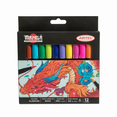 Est. Marcadores brush 12 colores clásico