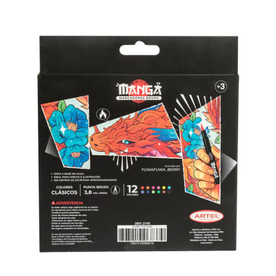 Est. Marcadores brush 12 colores clásico