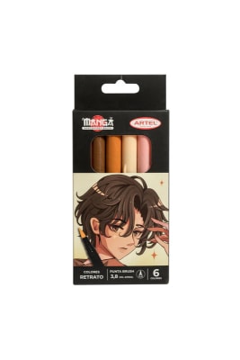 Est. Marcadores brush 6 colores retrato