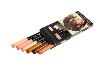 Est. Marcadores brush 6 colores retrato