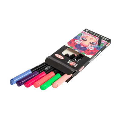 Est. Marcadores brush 6 colores florales