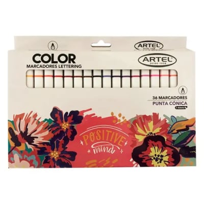 Set Marcadores Lettering Punta Cónica 36 Col.