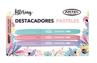Bl. Destacador Artel Pastel x3