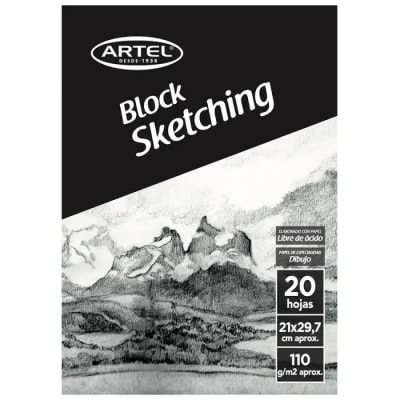 Block Dibujo Sketching 110gr A4 25 Hjs
