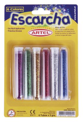 BL Escarcha 6 colores 3 gramos c/u