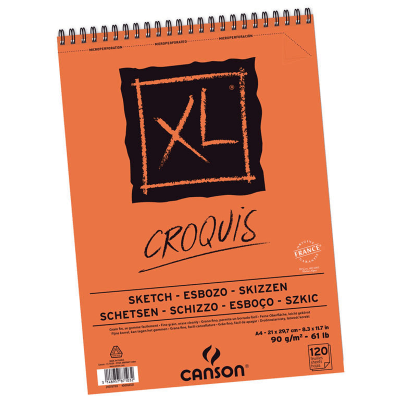 CROQUERA XL CROQUIS 120 HJ  21 * 29,7 (A4)  90 GR