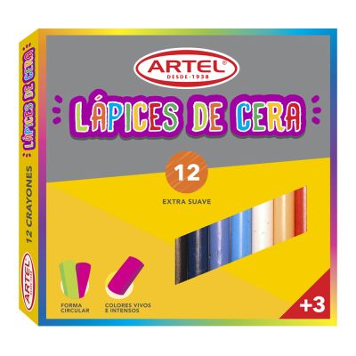 Lapiz cera Artel 12 colores