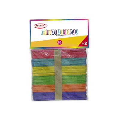 Palitos Helados colores bolsa 50