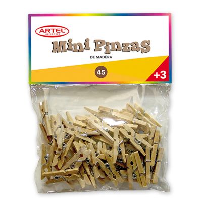 Mini perros de ropa de madera